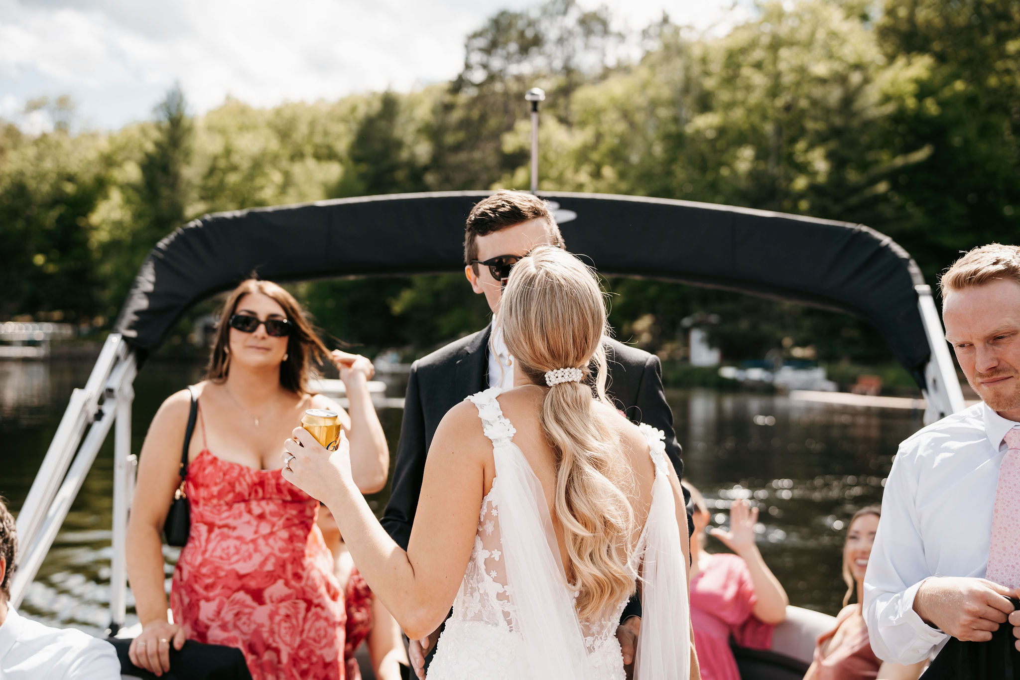 Bride & Groom on boat