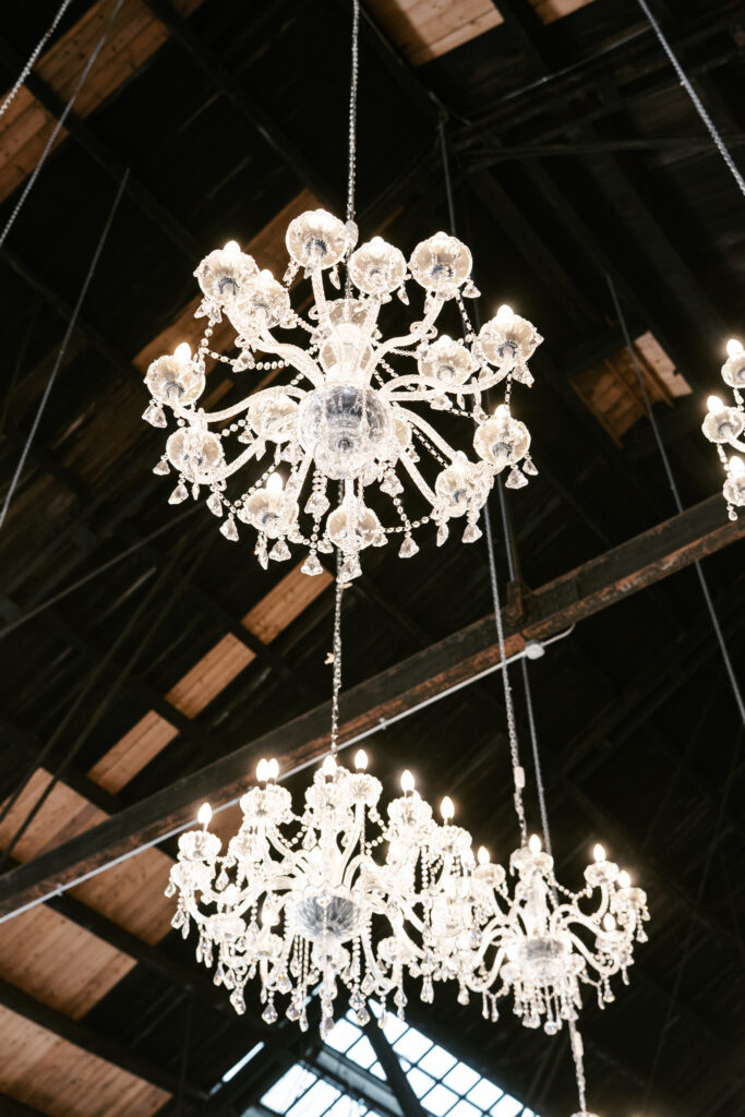 Glass chandelier